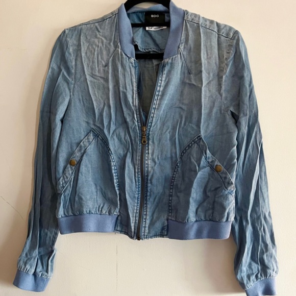 Urban Outfitters BDG Denim Bomber Jacket - Picture 3 of 4